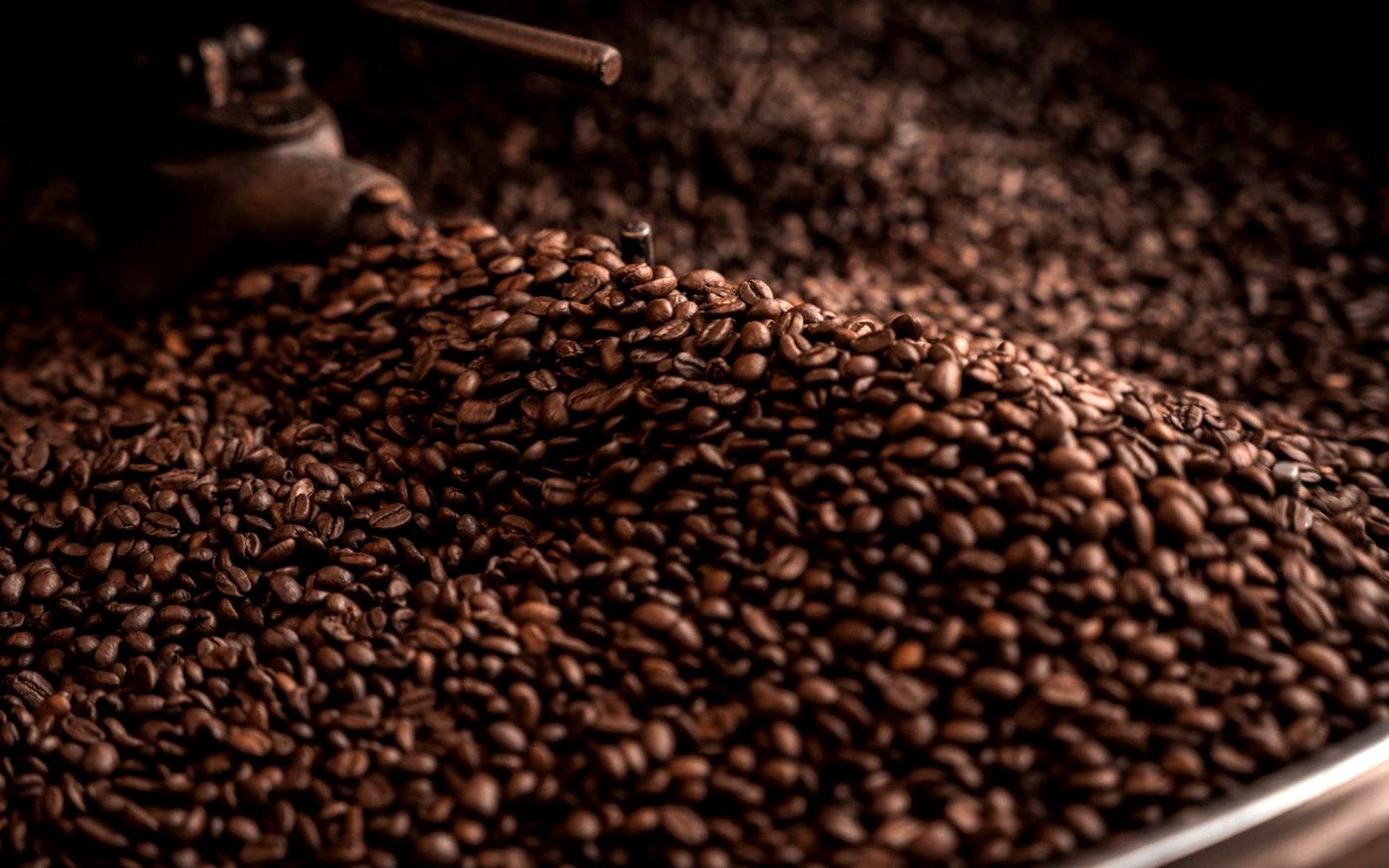 Detalle de granos de café tostado
